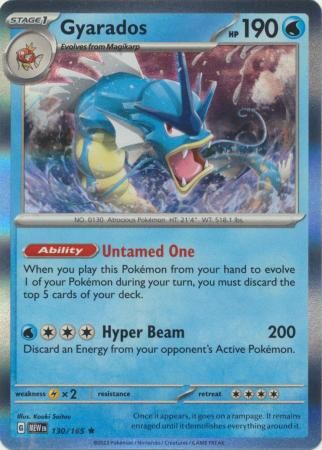 Gyarados - 130/165 - Holo Rare Scarlet &amp; Violet 151 Singles