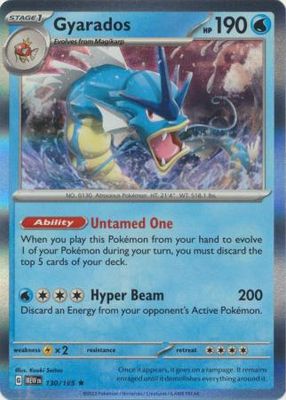 Gyarados - 130/165 - Holo Rare Scarlet &amp; Violet 151 Singles