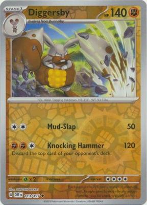 Diggersby - 113/197 - Uncommon Reverse Holo Scarlet &amp; Violet: Obsidian Flames Reverse Holo Singles