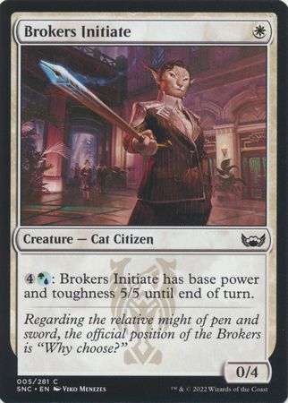 Brokers Initiate 005/281 Streets of New Capenna Singles