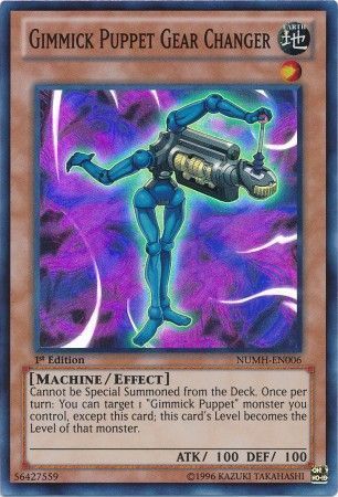 Gimmick Puppet Gear Changer - NUMH-EN006 - Super Rare 1st Edition Number Hunters 1st Edition Singles
