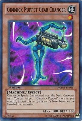Gimmick Puppet Gear Changer - NUMH-EN006 - Super Rare 1st Edition Number Hunters 1st Edition Singles