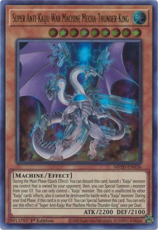 Super Anti-Kaiju War Machine Mecha-Thunder-King - MP20-EN036 - Ultra Rare 1st Edition 2020 Mega-Tin: Lost Memories 1st Edition Singles