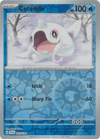 Cetoddle - 059/198 - Common Reverse Holo Scarlet &amp; Violet (Base Set) Reverse Holo Singles