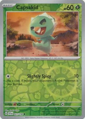 Capsakid - 027/198 - Common Reverse Holo Scarlet &amp; Violet (Base Set) Reverse Holo Singles (Español)