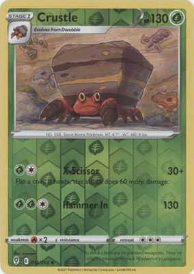Crustle - 012/203 - Uncommon Reverse Holo Sword &amp; Shield: Evolving Skies Reverse Holo Singles