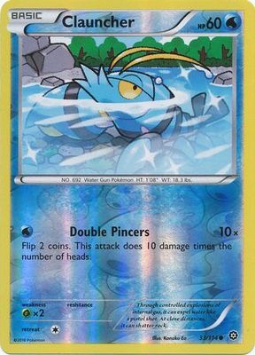 Clauncher - 33/114 - Common Reverse Holo XY: Steam Siege Reverse Holo Singles