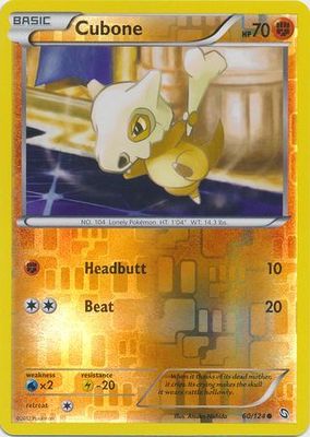 Cubone - 60/124 - Common Reverse Holo Black &amp; White 6: Dragons Exalted Reverse Holo Singles