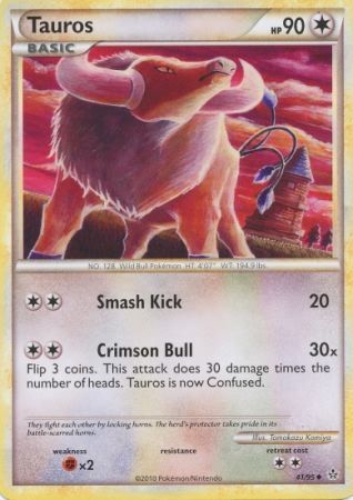 Tauros - 41/95 - Uncommon HGSS - Unleashed Singles