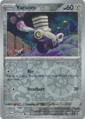 Varoom - 064/091 - Common Reverse Holo Scarlet &amp; Violet: Paldean Fates Reverse Holo Singles