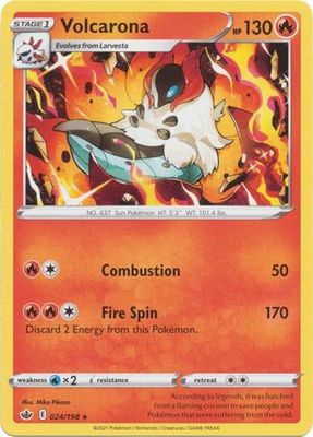 Volcarona - 024/198 - Rare Sword &amp; Shield: Chilling Reign Singles