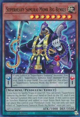 Superheavy Samurai Monk Big Benkei - MP24-EN187 - Ultra Rare 1st Edition Mega Tin 2024 Dueling Mirrors Singles