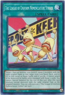 The League of Uniform Nomenclature Strikes - INFO-EN086 - Common 1st Edition The Infinite Forbidden 1st Edition Singles