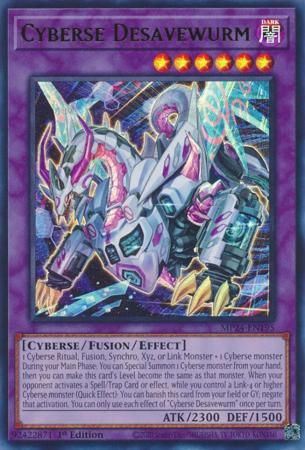 Cyberse Desavewurm - MP24-EN195 - Ultra Rare 1st Edition Mega Tin 2024 Dueling Mirrors Singles