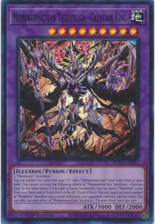 Mementomictlan Tecuhtlica - Creation King - INFO-EN037 - Super Rare 1st Edition The Infinite Forbidden 1st Edition Singles