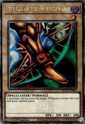 SJ Left Leg of the Forbidden One - MP24-EN003 - Quarter Century Rare 1st Edition Mega Tin 2024 Dueling Mirrors Singles