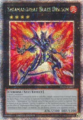 SJ Salamangreat Blaze Dragon - TN23-EN007 - Quarter Century Rare 1st Edition Mega Tin 2023 Dueling Heroes Singles