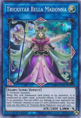 Trickstar Bella Madonna - MP19-EN021 - Super Rare 1st Edition Yu-Gi-Oh! 2019 Mega-Tins: Gold Sarcophagus Tin Mega Pack Singles *Espanol*