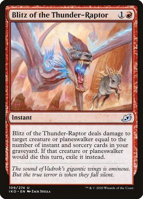 Blitz of the Thunder-Raptor 109/274 - Ikoria: Lair of Behemoths (IKO) Ikoria: Lair of Behemoths (espanol)