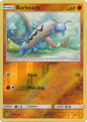 Barboach - 70/145 - Common Reverse Holo Sun &amp; Moon: Guardians Rising Reverse Holo Singles