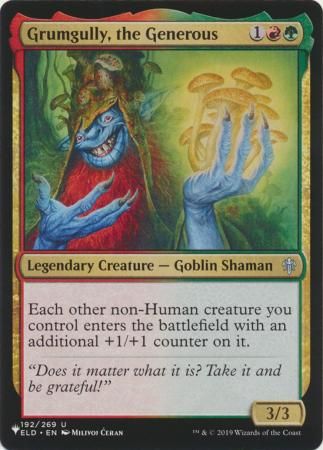 Grumgully, the Generous 192/269 - The List The List Singles