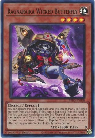 Ragnaraika Wicked Butterfly - INFO-EN018 - Super Rare 1st Edition The Infinite Forbidden 1st Edition Singles