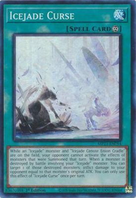 Icejade Curse - MP23-EN094 - Super Rare 1st Edition Mega Tin 2023 Dueling Heroes Singles