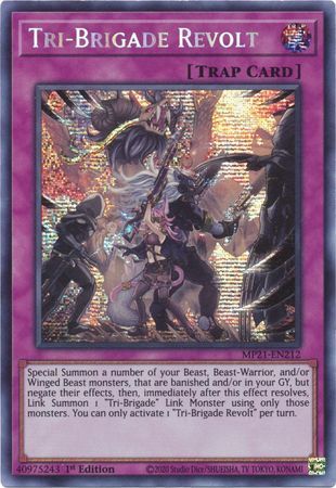 SJ Tri-Brigade Revolt - MP21-EN212 - Prismatic Secret Rare 1st Edition 2021 Mega-Tin: Ancient Battles 1st Edition Singles