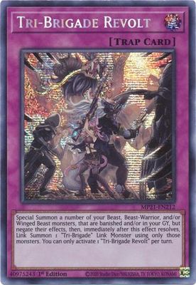 SJ Tri-Brigade Revolt - MP21-EN212 - Prismatic Secret Rare 1st Edition 2021 Mega-Tin: Ancient Battles 1st Edition Singles