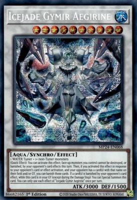 SJ Icejade Gymir Aegirine - MP24-EN068 - Prismatic Secret Rare 1st Edition Mega Tin 2024 Dueling Mirrors Singles