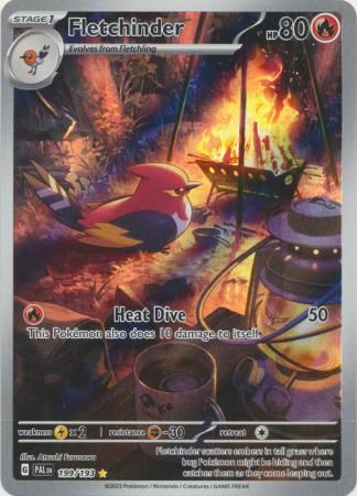 SJ Fletchinder - 199/193 - Illustration Rare Scarlet &amp; Violet: Paldea Evolved Singles
