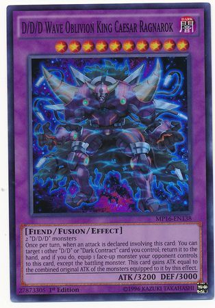 D/D/D Wave Oblivion King Caesar Ragnarok - MP16-EN138 - Super Rare 1st Edition Yu-Gi-Oh! 2016 Mega-Tins 1st Edition Singles *Espanol*