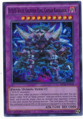 D/D/D Wave Oblivion King Caesar Ragnarok - MP16-EN138 - Super Rare 1st Edition Yu-Gi-Oh! 2016 Mega-Tins 1st Edition Singles *Espanol*