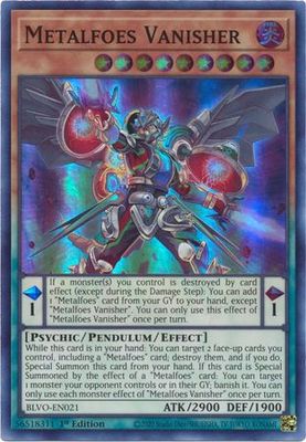 Metalfoes Vanisher - BLVO-EN021 - Super Rare 1st Edition Blazing Vortex 1st Edition Singles