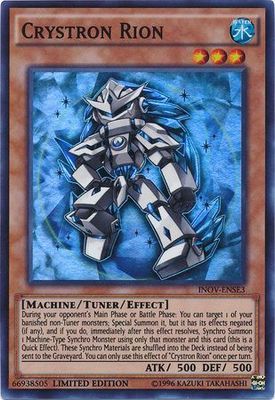 Crystron Rion - INOV-ENSE3 - Super Rare Limited Edition Invasion Vengeance 1st Edition Singles