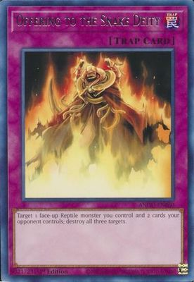 Offering to the Snake Deity - ANGU-EN060 - Rare 1st Edition Ancient Guardians 1st Edition Singles *Espanol*