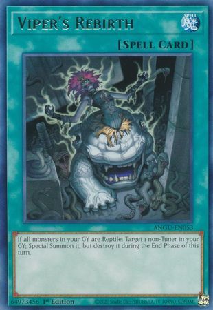 Viper&#39;s Rebirth - ANGU-EN053 - Rare 1st Edition Ancient Guardians 1st Edition Singles