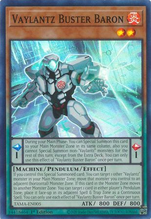 Vaylantz Buster Baron - TAMA-EN005 - Super Rare 1st Edition Tactical Masters 1st Edition Singles