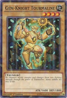 Gem-Knight Tourmaline - SP15-EN001 - Shatterfoil Rare 1st Edition Star Pack ARC-V Singles