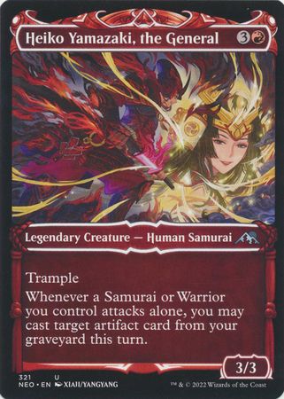 Heiko Yamazaki, the General 321 - Showcase Samurai Frame Kamigawa Neon Dynasty Collector Booster Singles
