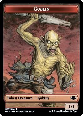 Goblin // Marit Lage Double-sided Token -Foil- Dominaria Remastered (DMR) Dominaria Remastered 004/014- 007/014