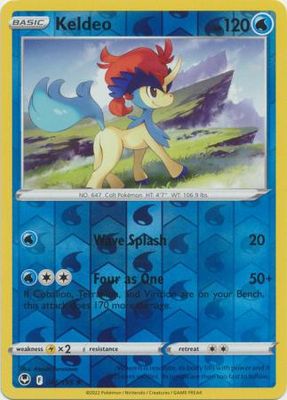 Keldeo - 046/195 - Rare Reverse Holo Sword &amp; Shield: Silver Tempest Reverse Holo Singles