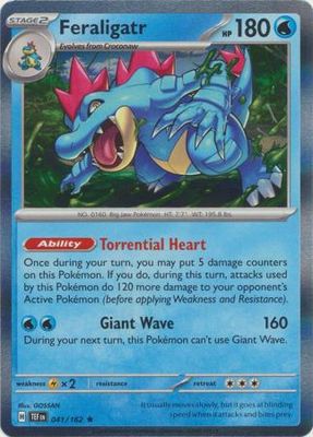 Feraligatr - 041/162 - Holo Rare Scarlet &amp; Violet: Temporal Forces Singles