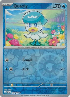 Quaxly - 052/198 - Common Reverse Holo Scarlet &amp; Violet (Base Set) Reverse Holo Singles (Español)