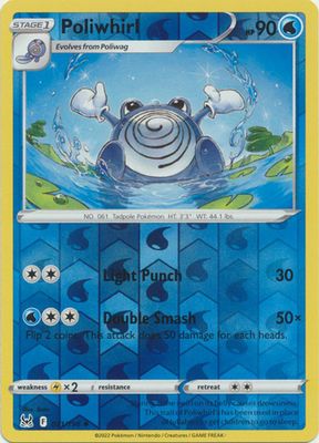 Poliwhirl - 031/196 - Uncommon Reverse Holo Sword &amp; Shield: Lost Origin Reverse Holo Singles