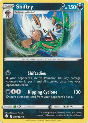 Shiftry - 097/203 - Rare Sword &amp; Shield: Evolving Skies Singles (Español)
