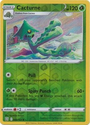 Cacturne - 005/163 - Uncommon Reverse Holo Sword &amp; Shield: Battle Styles Reverse Holo Singles
