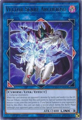 Vector Scare Archfiend - EXFO-EN040 - Rare 1st Edition Extreme Force [EXFO] 1st Edition Singles