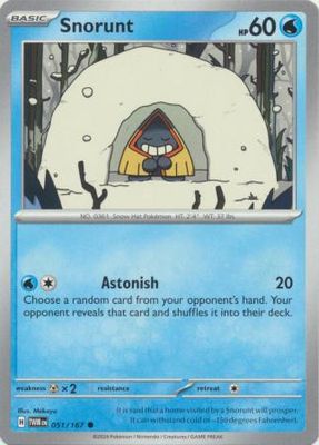 Snorunt - 051/167 - Common Scarlet and Violet: Twilight Masquerade Singles