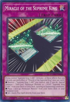 Miracle of the Supreme King - AGOV-EN068 - Common 1st Edition Age of Overlord 1st Edition Singles (espanol)